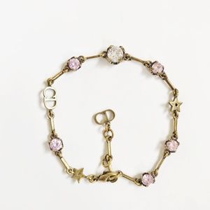CD crystal antique metal bracelet